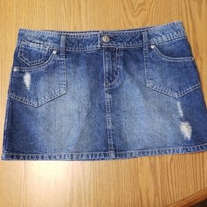 Mini jean skirt